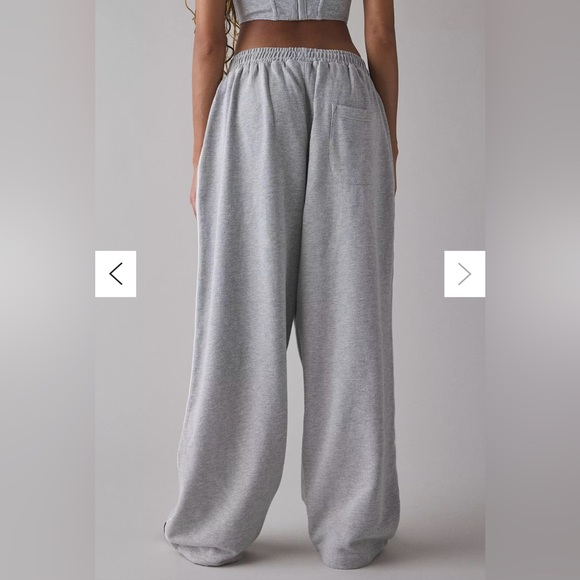 iets frans & Urban Outfitters Harri Wide Leg Jogger Pant - Gray SweatPants - Picture 5 of 8